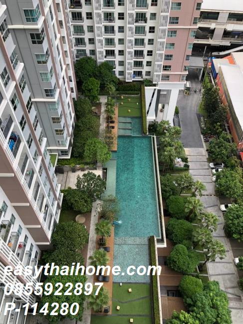 รูป P-114280 — ขายคอนโดพร้อมผู้เช่า ติด MRT หลักสอง ชั้น 20 วิวสระ - The Parkland Phetkasem ราคา 2.4 ล้านบาท โทร 085-592-2897 Line: @easythaihome - รูปที่ 6/38