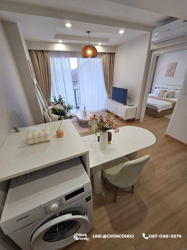 รูป Patio (พาทิโอ) บางแสน ชั้น3 ตึกA ชลบุรี---------ห้องมุม + ห้องตกแต่งสวยมาก-------Tel 097-049-5874 (Line: @choncondo มี@ด้วย) - รูปที่ 4/23