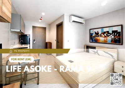 คอนโดให้เช่า : ให้เช่า 🔥 Life Asoke - Rama 9 🔥  เฟอร์นิเจอร์ และ เครื่องใช้ไฟฟ้าครบ ใกล้ Central พระราม 9