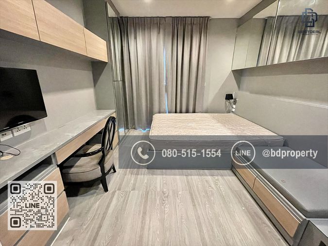 Bestdeal  FOR RENT Studio 22 sqm. Rental 13,000 THB /month CONDO “IDEO MOBI RAMA 9” Near Phraram Kao 9 MRT Station 80 meters.