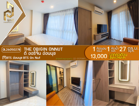 DL26050278 Condo for rent, THE ORIGIN ONNUT near BTS On Nut, ready to move in, call urgently 0800343450 LineID @655ebbvc