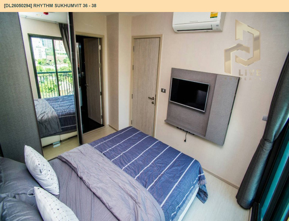 รูป DL26050294 ให้เช่าคอนโด ริทึ่ม สุขุมวิท 36 - 38 (Rhythm Sukhumvit 36 - 38) ใกล้ BTS ทองหล่อ พร้อมเข้าอยู่ โทรด่วน 0800343450 LineID @655ebbvc - รูปที่ 4/6
