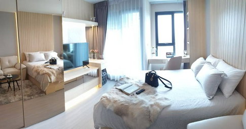 R0322 For Rent: Condo for rent in Ladprao, Life Ladprao. Beautiful room, affordable price. Interested? Line: @951qfbfi