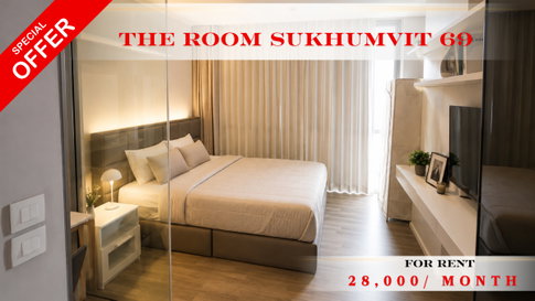 🌹🚆 Exclusive Unit For Rent 📌 The Room Sukhumvit 69    (Line: @rent2022) | Near BTS Phra Khanong    ✨ Ready to move in! ✨ 📌 Ref Code: A11381
