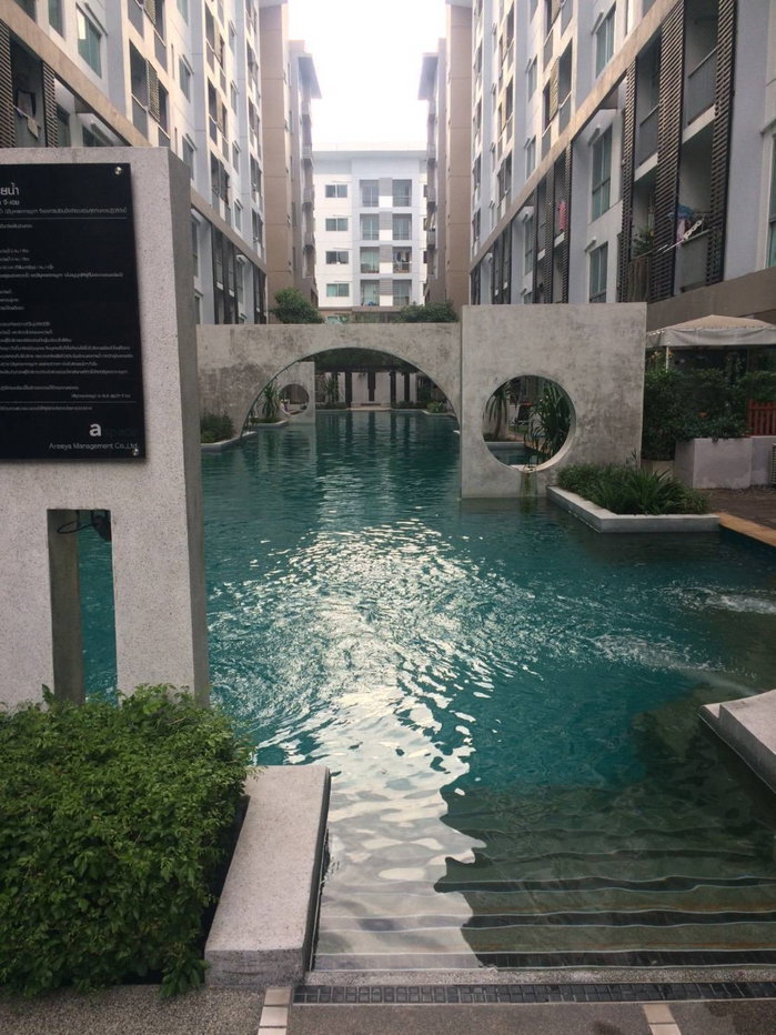 รูป ให้เช่าคอนโด A Space Sukhumvit 77 ห้องริม ชั้น 6 วิวสระ เฟอร์ฯครบพร้อมอยู่ (มีเครื่องซักผ้า) ใกล้รถไฟฟ้า BTS อ่อนนุช ทำเลดีเดินทางสะดวก - รูปที่ 13/15