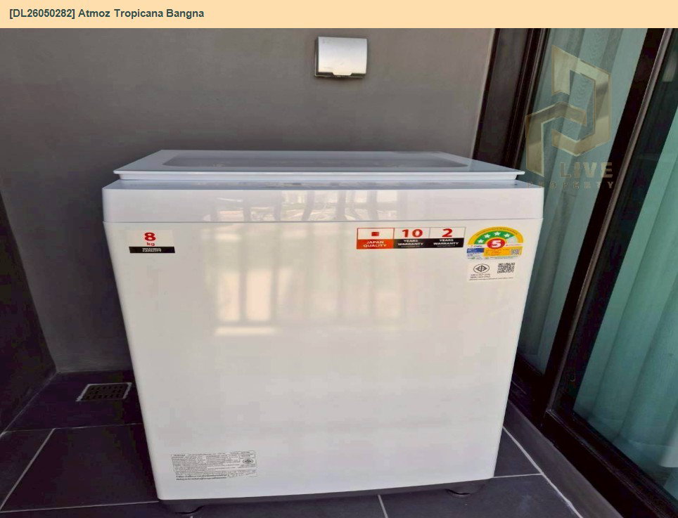 รูป DL26050282 ให้เช่าคอนโด แอทโมซ ทรอปิคาน่า บางนา (Atmoz Tropicana Bangna) ใกล้ - พร้อมเข้าอยู่ โทรด่วน 0653619502 LineID @897iyzll - รูปที่ 7/9
