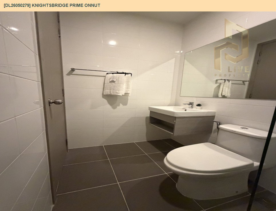รูป DL26050279 ให้เช่าคอนโด ไนท์บริดจ์ ไพร์ม อ่อนนุช (Knightsbridge Prime Onnut) ใกล้ BTS อ่อนนุช พร้อมเข้าอยู่ โทรด่วน 0800343450 LineID @655ebbvc - รูปที่ 10/10