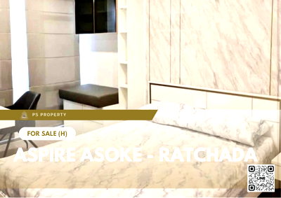 ขายคอนโด : ขายด่วน 🔥 Aspire Asoke - Ratchada 🔥 เฟอร์นิเจอร์ และ เครื่องใช้ไฟฟ้าครบ 