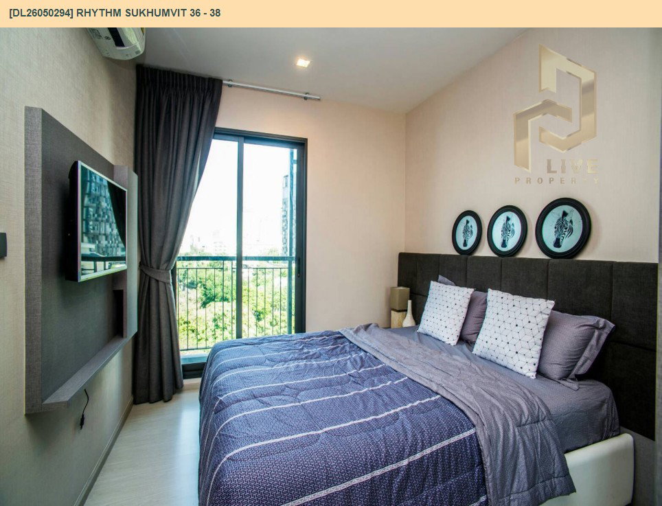 รูป DL26050294 ให้เช่าคอนโด ริทึ่ม สุขุมวิท 36 - 38 (Rhythm Sukhumvit 36 - 38) ใกล้ BTS ทองหล่อ พร้อมเข้าอยู่ โทรด่วน 0800343450 LineID @655ebbvc - รูปที่ 3/6