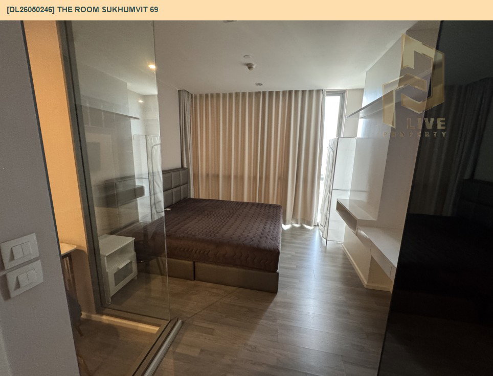 รูป DL26050246 ให้เช่าคอนโด เดอะ รูม สุขุมวิท 69 (The Room Sukhumvit 69) ใกล้ BTS พระโขนง พร้อมเข้าอยู่ โทรด่วน 0653619502 LineID @897iyzll - รูปที่ 2/5