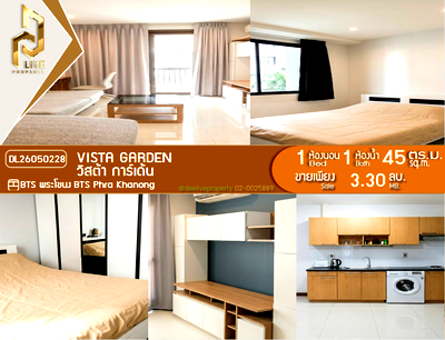 Condos for sale : DL26050228 Condo for sale, Vista Garden near BTS Phra Khanong, ready to move in, call urgently 0653619502 LineID @897iyzll