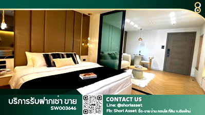 Condos for sale 700 Year Sports Arena Chiang Mai : 🔥Beautiful, newly renovated room🔥 For sale: Sri Thana Condo, 2nd floor, unit 8, Doi Suthep view. Near Nimman and Maya Shopping Mall.-SW003646