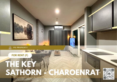 คอนโดให้เช่า : ให้เช่า 📍 The Key Sathorn - Charoenrat 📍 เฟอร์นิเจอร์ และ เครื่องใช้ไฟฟ้าครบ ใกล้ BTS สุรศักดิ์