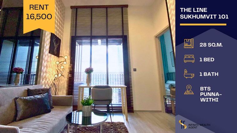 ✨ The Line Sukhumvit 101 🏙️ ห้องเพดานสูง โปร่งโล่ง 1 Bed 28 ตร.ม. 🚝 ใกล้ BTS ปุณณวิถี 🏊♂️ ส่วนกลางจัดเต็ม 💖 พร้อมอยู่ ราคาดี!