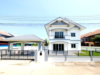 บ้านเดี่ยว เมืองสมุทรสาคร สมุทรสาคร : ขายราคาพิเศษ บ้านเดี่ยว 2 ชั้น ขนาด 88 ตรว. 3นอน 2น้ำ ม.สารินซิตี้ โซน เฉลียงจันทร์ พร้อมเฟอร์  พร้อมเข้าอยู่ได้ทันที [พระราม2-พันท้ายนรสิงห์]