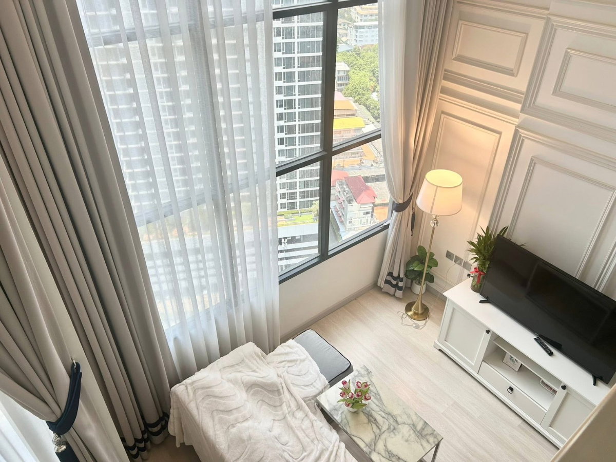รูป ให้เช่า คอนโดใกล้ รถไฟฟ้า BTS ช่องนนทรี | KnightsBridge Prime Sathorn | 1 ห้องนอน Duplex วิวเมือง | ใกล้ Empire Tower - รูปที่ 2/10