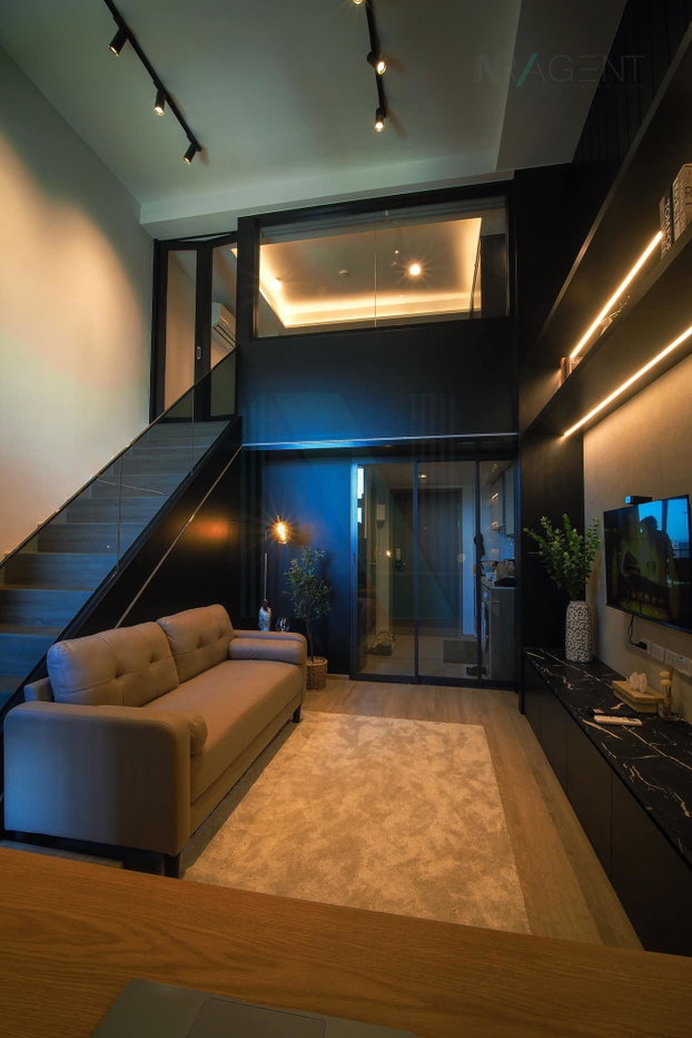 รูป 🚩 ให้เช่าคอนโด ไอดีโอ พระราม 9 - อโศก อาคาร 1 ชั้น 33 Duplex ขนาด 37 ตรม ใกล้ MRT พระราม 9 - รูปที่ 2/8