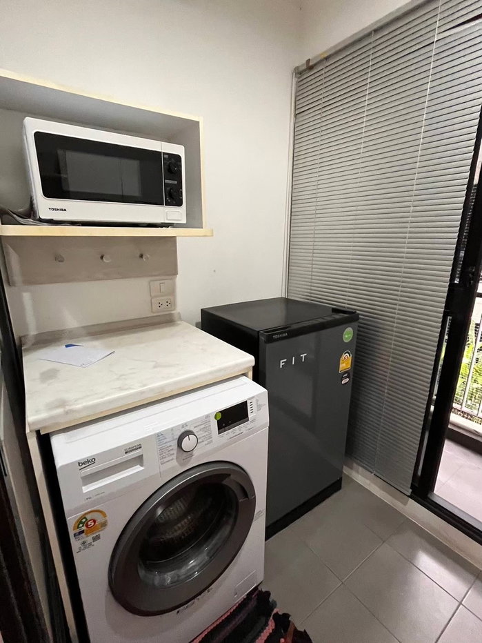 รูป ราคาถูก! ให้เช่า คอนโด เดอะทรี พริวาต้า 1-bed ขนาด 26.5 ตร.ม. ชั้น2 ตึก G (มีเครื่องซักผ้า) 🆔 line: eyannie - รูปที่ 13/13