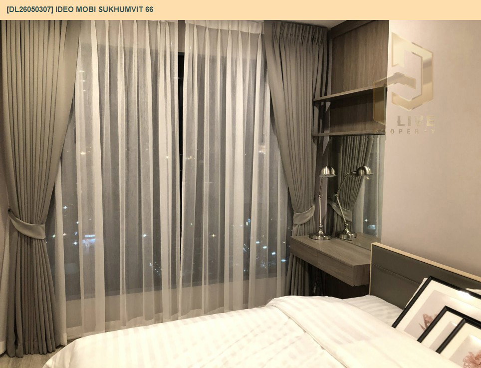 รูป DL26050307 ให้เช่าคอนโด ไอดีโอ โมบิ สุขุมวิท 66 (IDEO Mobi Sukhumvit 66) ใกล้ BTS อุดมสุข พร้อมเข้าอยู่ โทรด่วน 0614453194 LineID @162cjixi - รูปที่ 8/17
