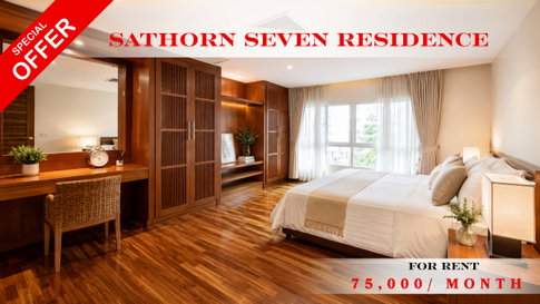 💙🚆 Modern Room For Rent 📌 Sathorn Seven Residence (Line: @rent2022) | Near BTS Chong Nonsi    ✨ Ready to move in  ✨ 📌 Code: A10948