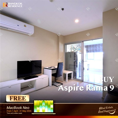 Condos for sale : 🔥 Urgent Sale at Aspire Rama 9 Great Price! Prime CBD Location Near MRT Phra Ram 9