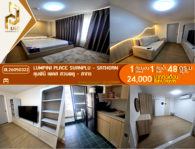 Condos for rent : DL26050322 Condo for rent, Lumpini Place Suanplu - Sathorn near BTS Sala Daeng, ready to move in, call urgently 0653619502 LineID @952jdxxk