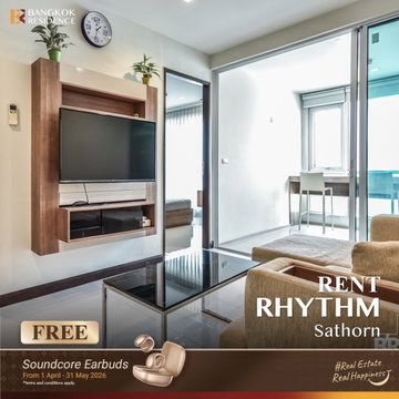  Rent Condo 💙 RHYTHM Sathorn, 1BR 45sqm 25K 🚀 Beautiful Fully Furnished Room near BTS Saphan Taksin 