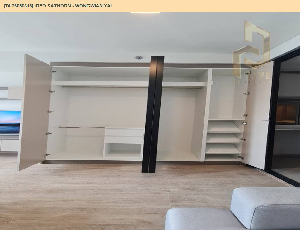 รูป DL26050315 ให้เช่าคอนโด ไอดีโอ สาทร - วงเวียนใหญ่ (IDEO Sathorn - Wongwian Yai) ใกล้ BTS วงเวียนใหญ่ พร้อมเข้าอยู่ โทรด่วน 0638692663 LineID @655ebbvc - รูปที่ 5/9