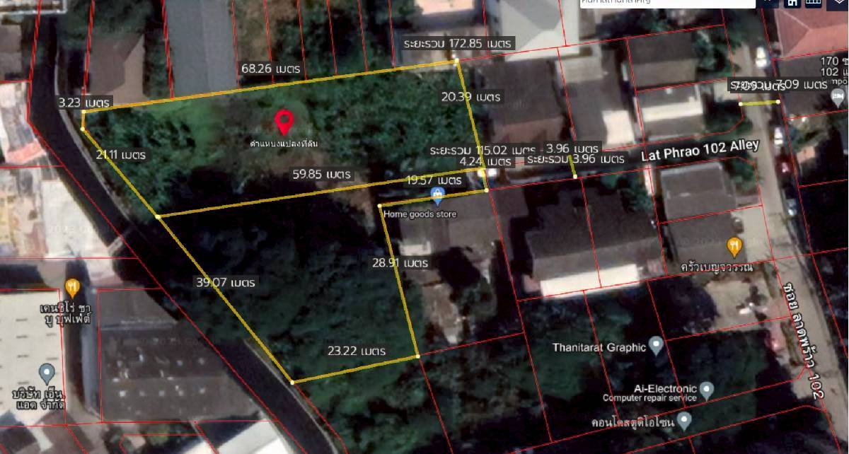 รูป 311AGFF ขาย] ที่ดินแปลงใหญ่ 619 ตร.ว. ลาดพร้าว 102 – เพียง 100 ม.  - รูปที่ 3/3