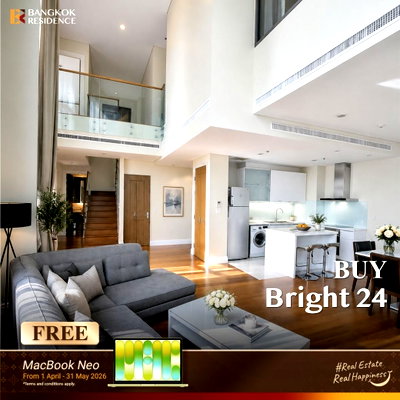 ขายคอนโด : 💎ขายคอนโด Bright 24 เพดานสูง บรรยากาศอบอุ่น Private Residence ใจกลางสุขุมวิท ใกล้ EmQuartier