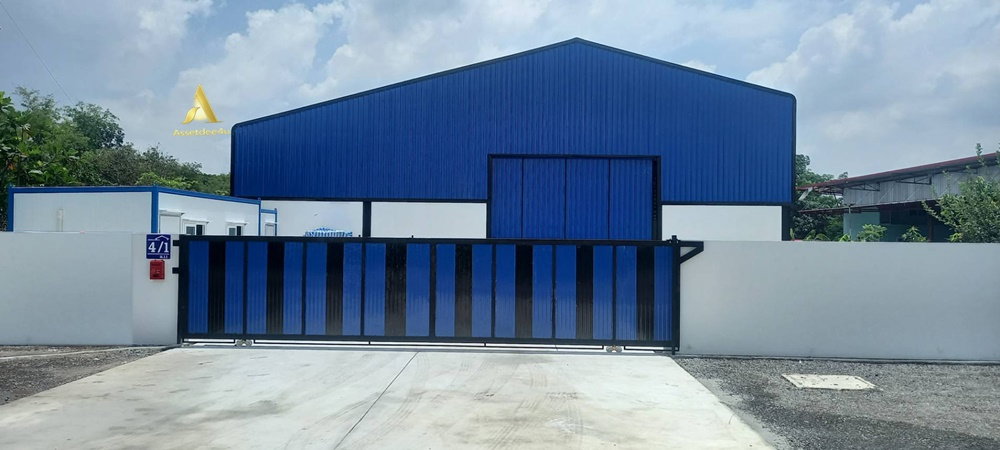 รูป AW281 ให้เช่าโกดังมีสำนักงาน ที่ดิน 325 ตร.ว. พื้นที่ 760 ตร.ม. มีเครน 3 ตัน รถเทรลเลอร์เข้าได้ ย่านลำลูกกา - รูปที่ 5/8