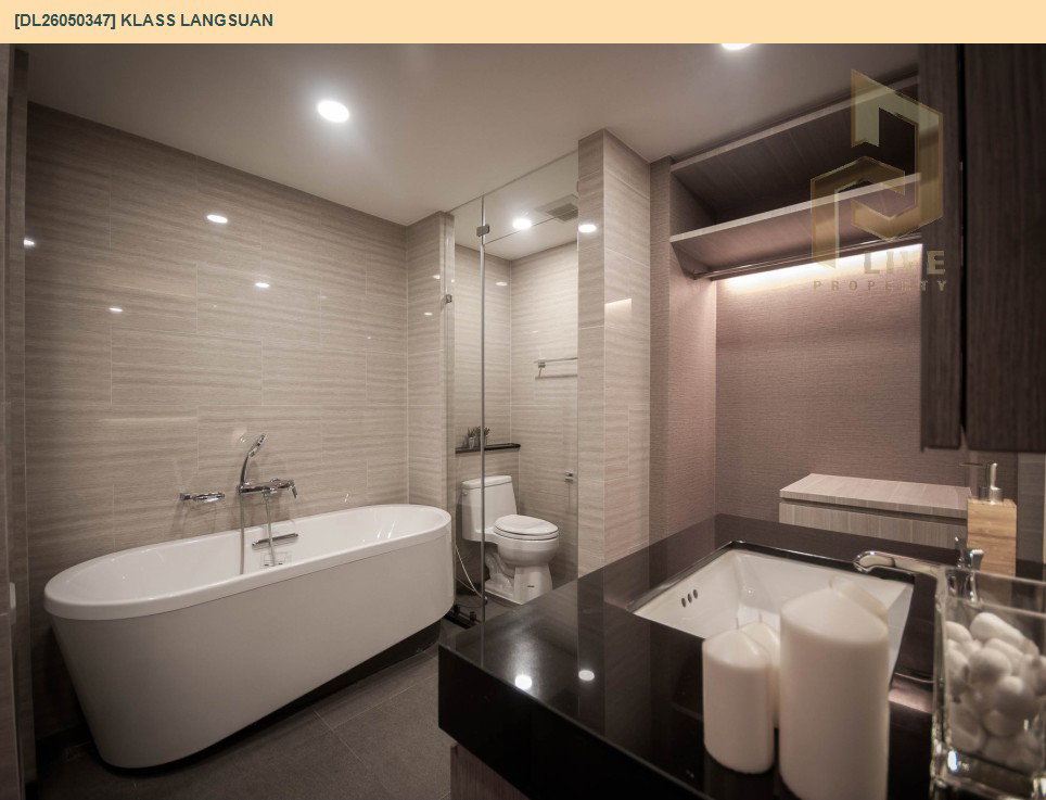 รูป DL26050347 ให้เช่าคอนโด คลาส หลังสวน (Klass Langsuan) ใกล้ BTS ชิดลม พร้อมเข้าอยู่ โทรด่วน 0800343450 LineID @655ebbvc - รูปที่ 7/9