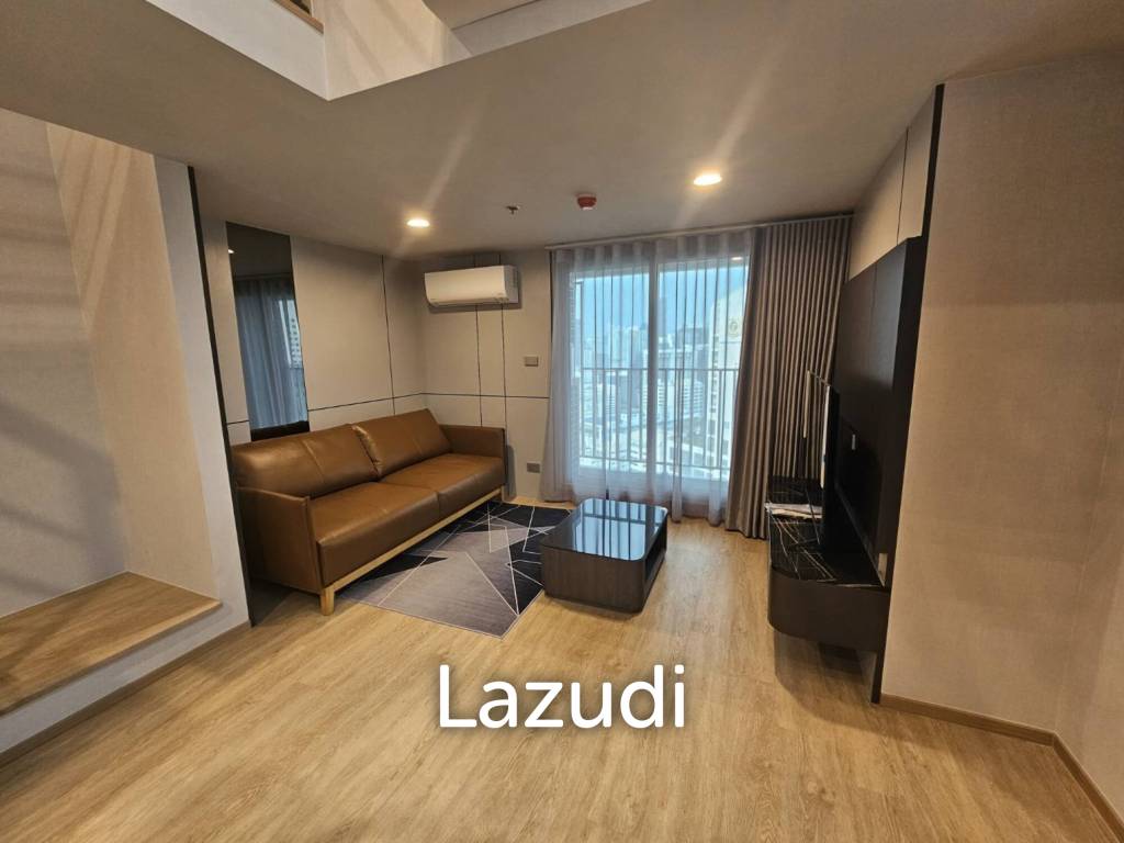 รูป 59 sqm loft-style 2 bedroom condo on 23rd floor Culture Chula Si Phraya Bangkok - รูปที่ 2/17