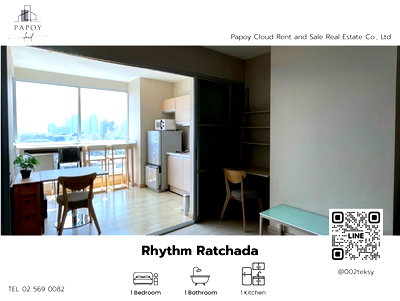 คอนโดให้เช่า : ห้องสวย ราคาดี ✨ ให้เช่า Rhythm Ratchada ติด MRT รัชดาภิเษก