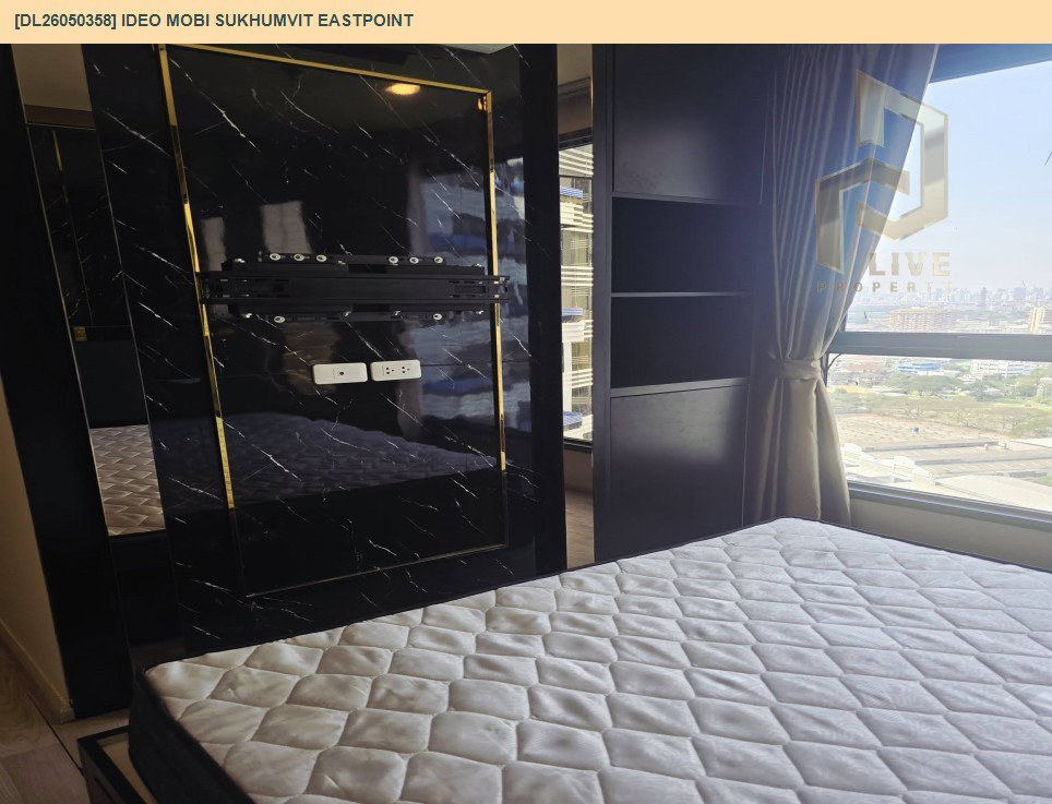 รูป DL26050358 ให้เช่าคอนโด ไอดีโอ โมบิ สุขุมวิท อีสต์พอยท์ (IDEO Mobi Sukhumvit Eastpoint) ใกล้ BTS บางนา พร้อมเข้าอยู่ โทรด่วน 0614453194 LineID @162cjixi - รูปที่ 13/14