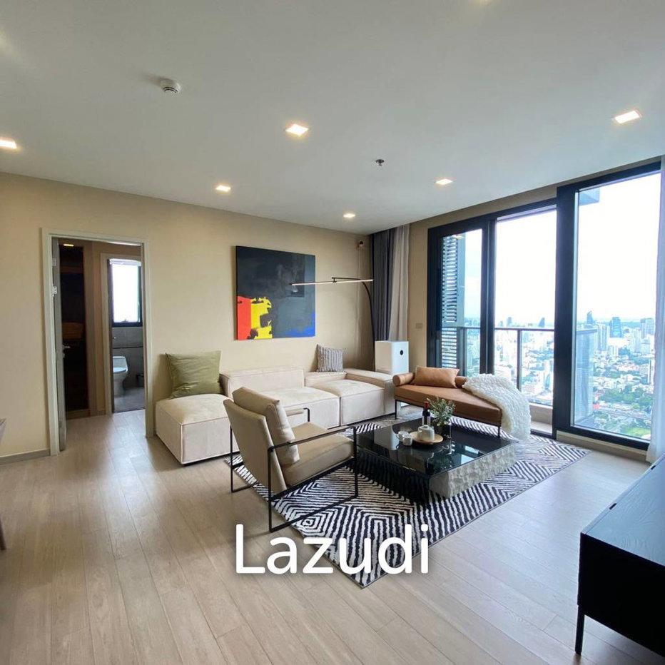 รูป 108 sqm high-floor 3-bedroom condo at One 9 Five Asoke Rama 9 Huai Khwang - รูปที่ 1/21
