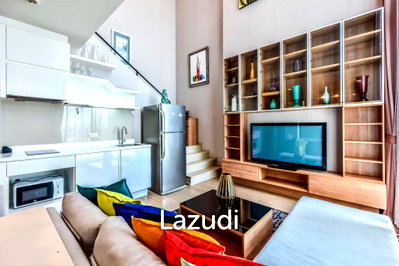 Condos for rent : 2 bedrooms 2 bathrooms duplex 80 Sq.M. Pyne by Sansiri