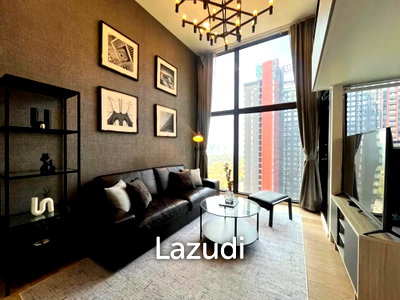 คอนโดให้เช่า : 34 sqm high-floor condo at Chewathai Residence Asoke Makkasan Bangkok
