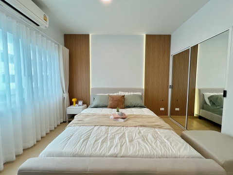 Call : 064-963-2456 Condo A Space Sukhumvit 77 Size 35.47 sq.m 1 Bed 4 floor, Pool View, Fully furnished