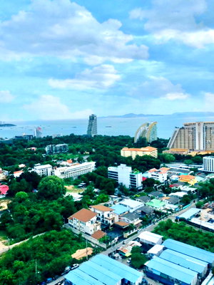 Condos for rent Pattaya : ⛵ Lumpini Wongamat ⛵ Sea view / 27F / 1bedroom >> THB9,500/month彡