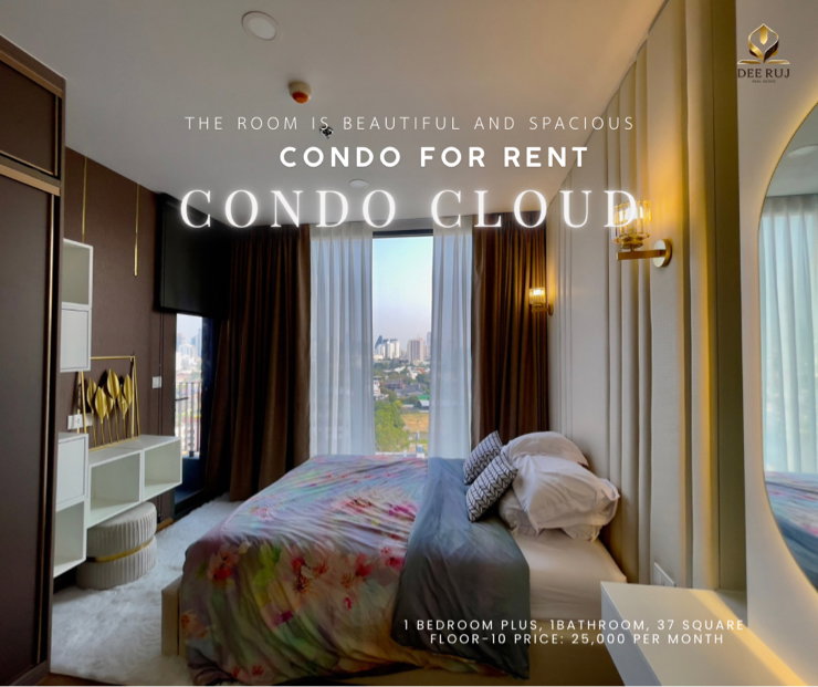 รูป FOR RENT | คอนโดCloud 1 Bedroom Plus ห้องสวยพร้อมอยู่ ใจกลางเมือง  📍 โครงการ Condo Cloud Thonglor-Phetchaburi   - รูปที่ 1/14