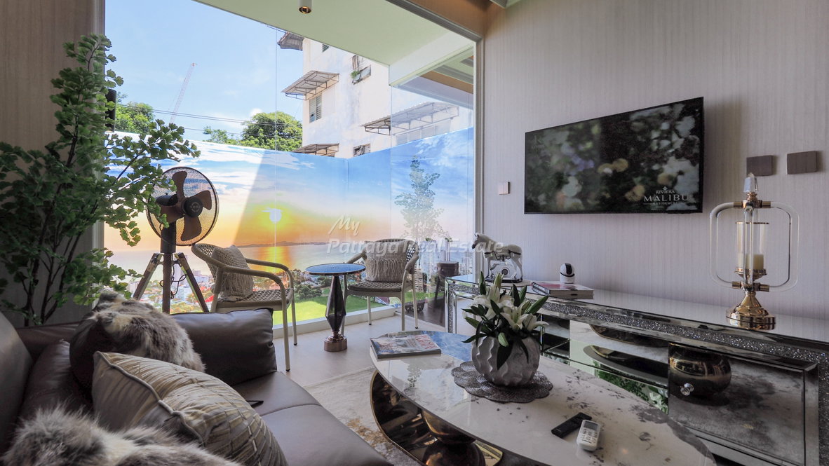รูป 🛏️ 1 ห้องนอน - 🛁 1 ห้องน้ำ - 🏙️ Sea View - 🌏 ชื่อชาวต่างชาติ - 🏢 The Riviera Malibu Residences Pattaya - รหัส: RMB10 - รูปที่ 4/12