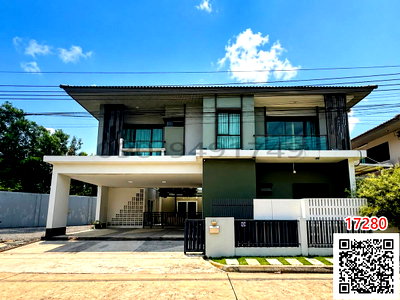 เช่าบ้านเดี่ยว ถนนศรีวารีน้อย : เช่า บ้านเดี่ยว หมู่บ้านสราญสิริ ศรีวารี บางนา กม. 18