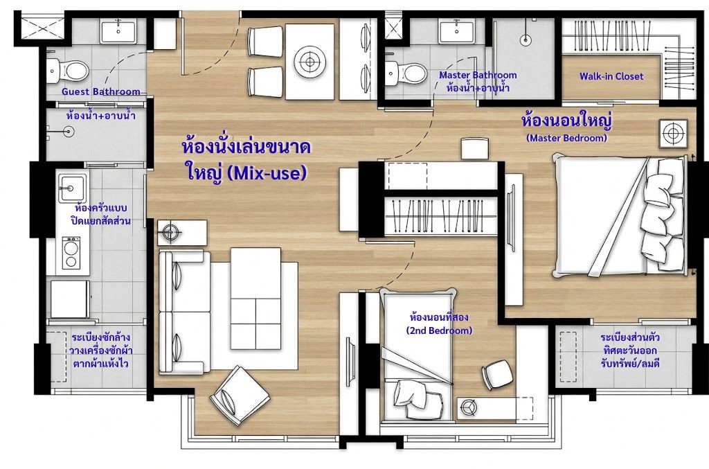รูป ขาย รหัส PP096 คอนโด U Delight จตุจักร - รูปที่ 10/10