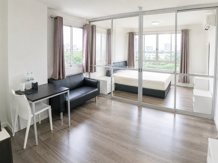 รูป ให้เช่า Dcondo Campus Resort รังสิต เฟส 1 ห้องมุม ชั้น 4 ขนาด 30 ตร.ม. วิวโล่ง เฟอร์ครบ พร้อมอยู่ เพียง 8,000 บาท - รูปที่ 2/6