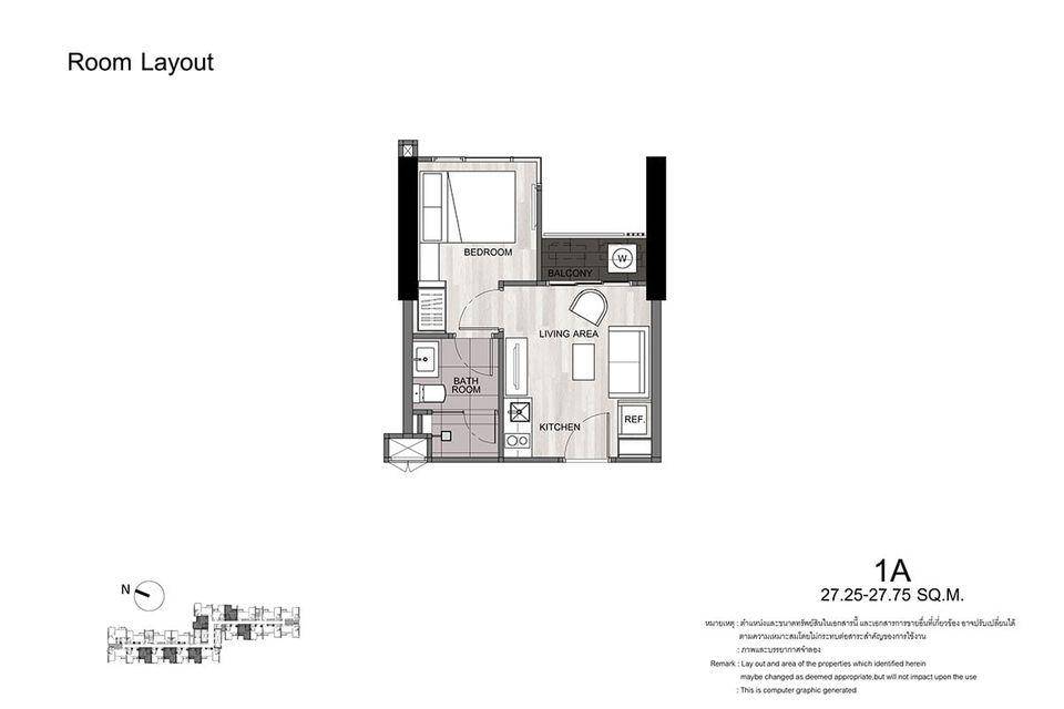 รูป คอนโด 1-ห้องนอน ที่ เดอะ ไลน์ สุขุมวิท 101 ใกล้ BTS ปุณณวิถี (ID 530630) - รูปที่ 9/12