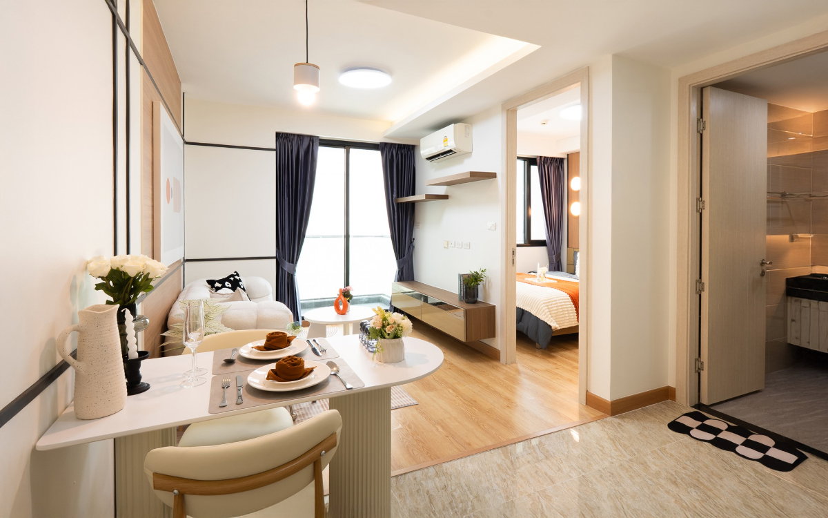 รูป R203 ขายด่วน JRY Condo Rama 9 เฟอร์ครบ พร้อมลากกระเป๋าเข้าอยู่ได้เลย ราคาเพียง 2.79 ล้านบาท - รูปที่ 9/15