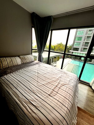 คอนโดให้เช่า : ให้เช่า เอสเพน คอนโด ลาซาล Aspen Condo LaSalle สวย กว้าง ใหม่ เฟอร์ไฟฟ้าครบ มีเครื่องซักผ้า วิวสระ