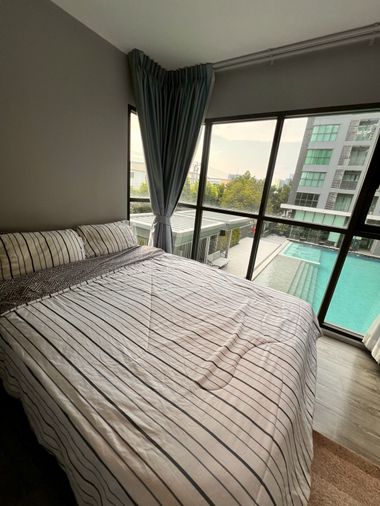 ให้เช่า เอสเพน คอนโด ลาซาล Aspen Condo LaSalle สวย กว้าง ใหม่ เฟอร์ไฟฟ้าครบ มีเครื่องซักผ้า วิวสระ