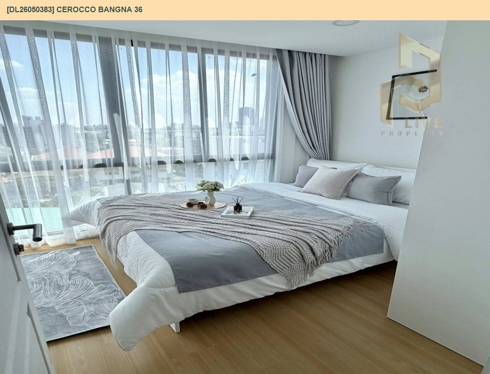รูป DL26050383 ให้เช่าคอนโด ซีรอคโค บางนา 36 (Cerocco Bangna 36) ใกล้ - พร้อมเข้าอยู่ โทรด่วน 0614453194 LineID @162cjixi - รูปที่ 3/8